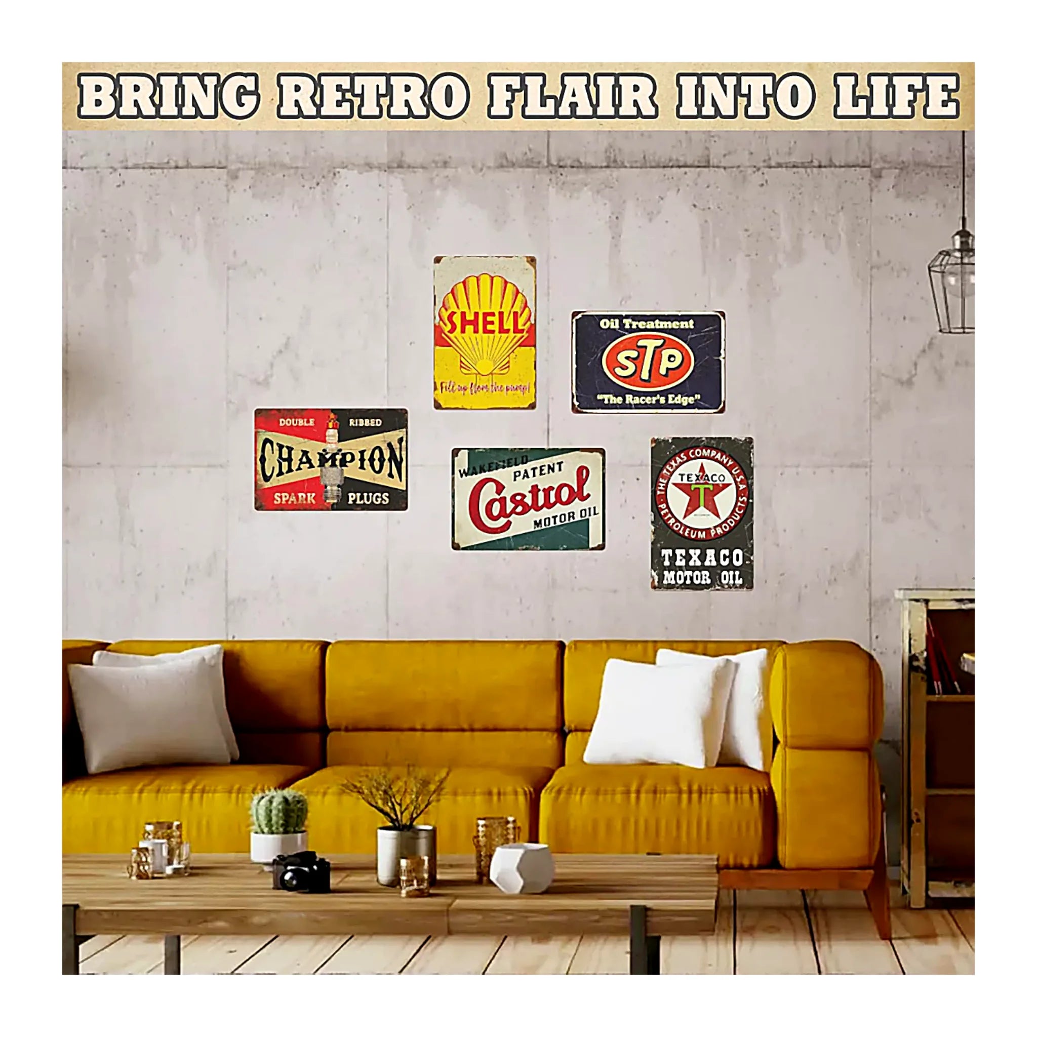 5pcs - Double Sided PVC Garage Signs