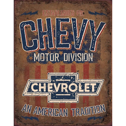Chevy Motor Division - American Tradition Tin Sign