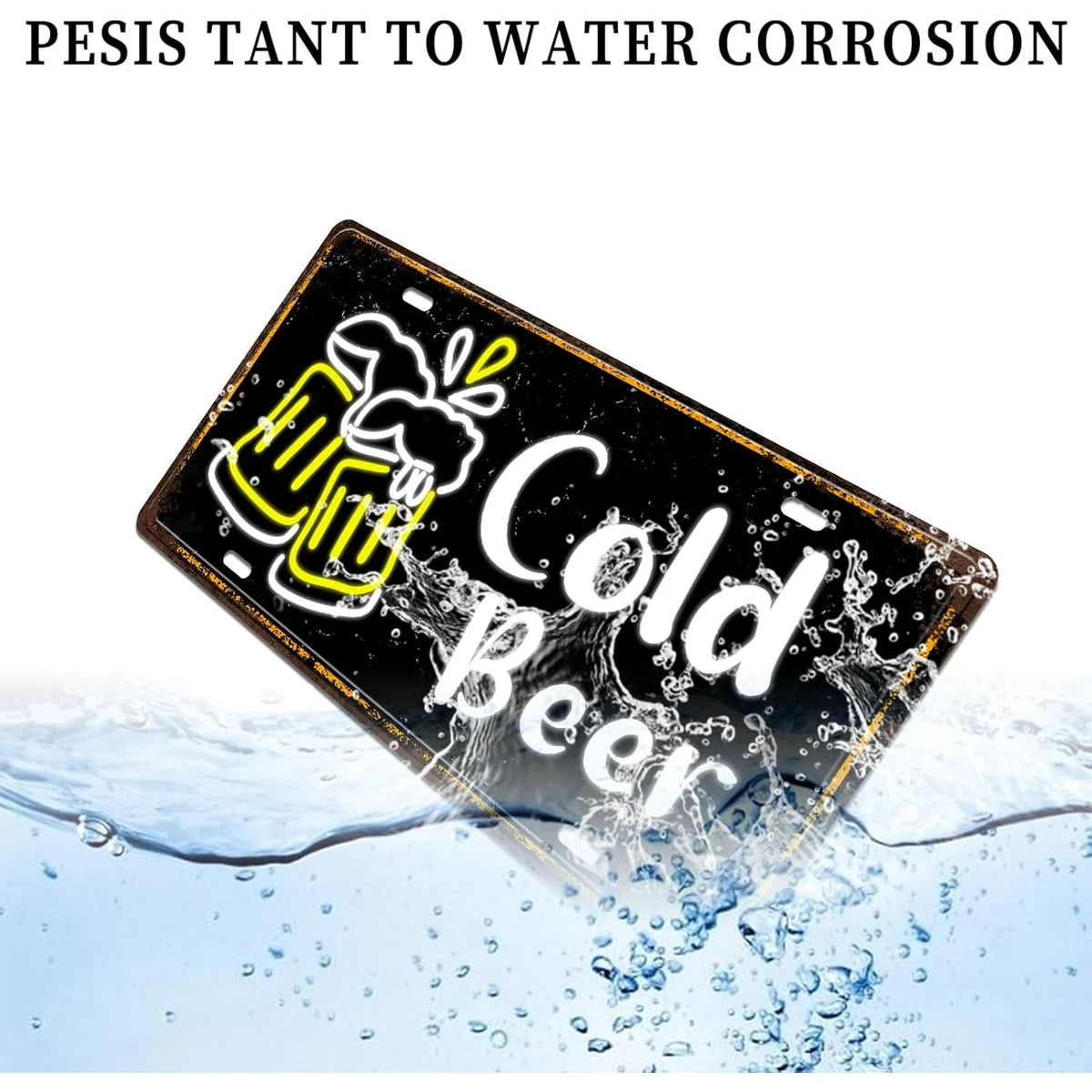 Cold Beer Metal Tin Sign
