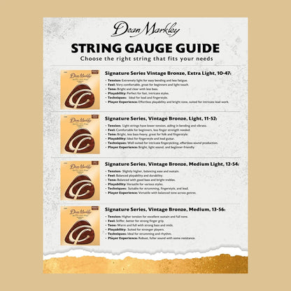Signature Bronze Acoustic Guitar Strings, 11-52