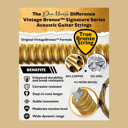 Signature Bronze Acoustic Guitar Strings, 11-52