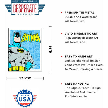 Batman - Retro Panels Tin Sign
