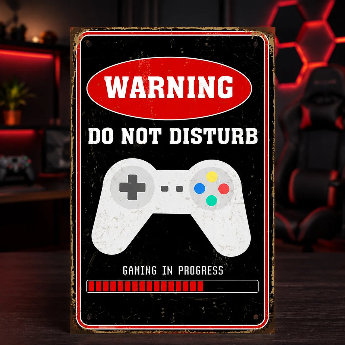 DND Gaming in Progress Tin Sign - (20 × 30 cm)