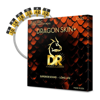 DRAGON SKIN+ Electric Guitar Strings Coated Quantum Nickel | Medium 10-52