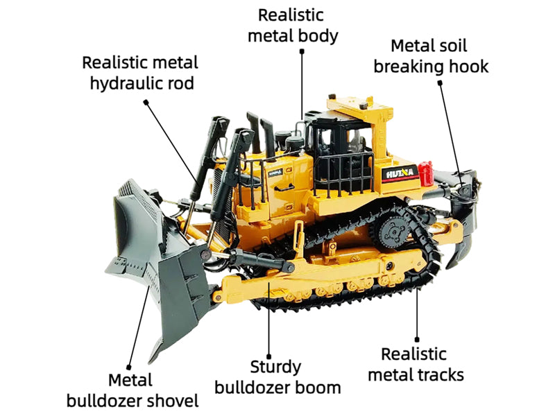 All-Metal Heavy Bulldozer Model