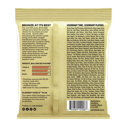 Earthwood Rock & Blues, Bronze Acoustic Guitar Strings, 10-52