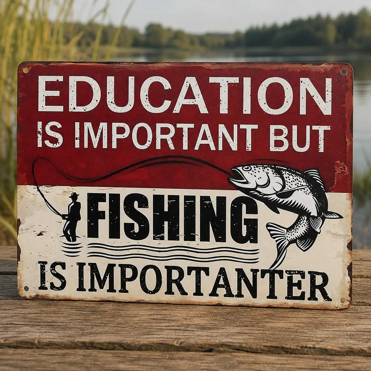 Education Is Important Tin Sign - (30 × 20 cm)