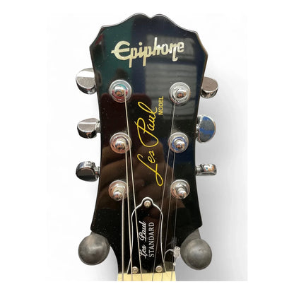 Epiphone Les Paul guitar headstock on a white background
