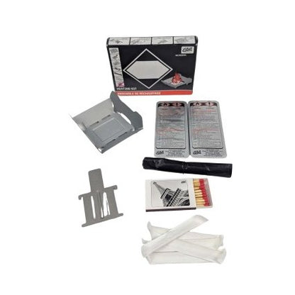 Collection of small office supplies on a white background