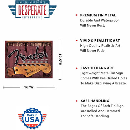 Fender - Headstock Tin Sign
