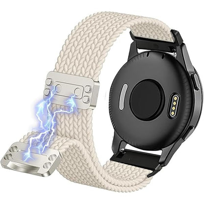 Quick Release Nylon Magnetic Braided Stretchy Loop Watch Band - 18mm