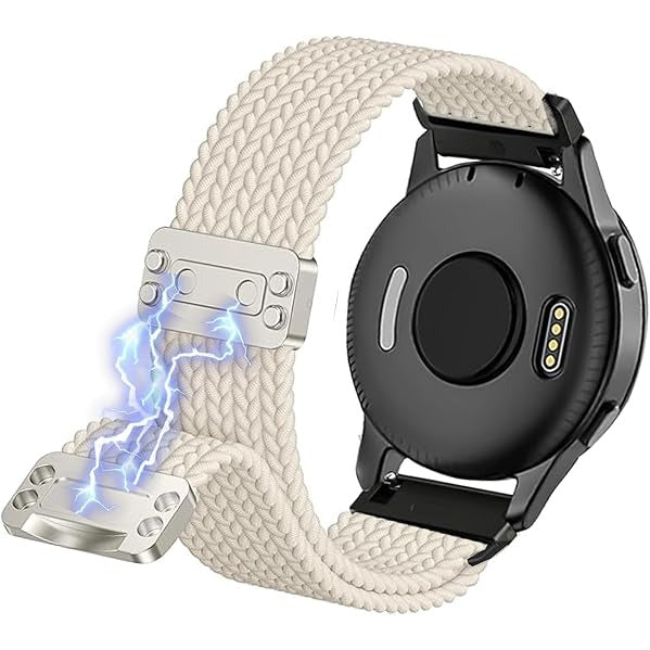Quick Release Nylon Magnetic Braided Stretchy Loop Watch Band - 18mm