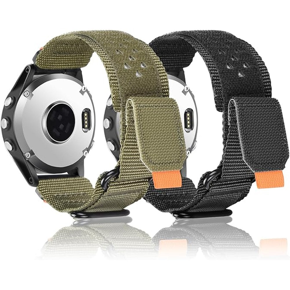 Quickfit Nylon Band with Hook & Loop - 22mm - 2 Pack