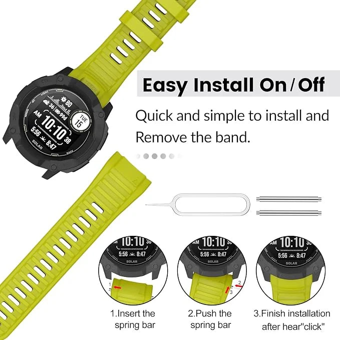 Silicone Watch Band for Garmin Instinct - 26mm