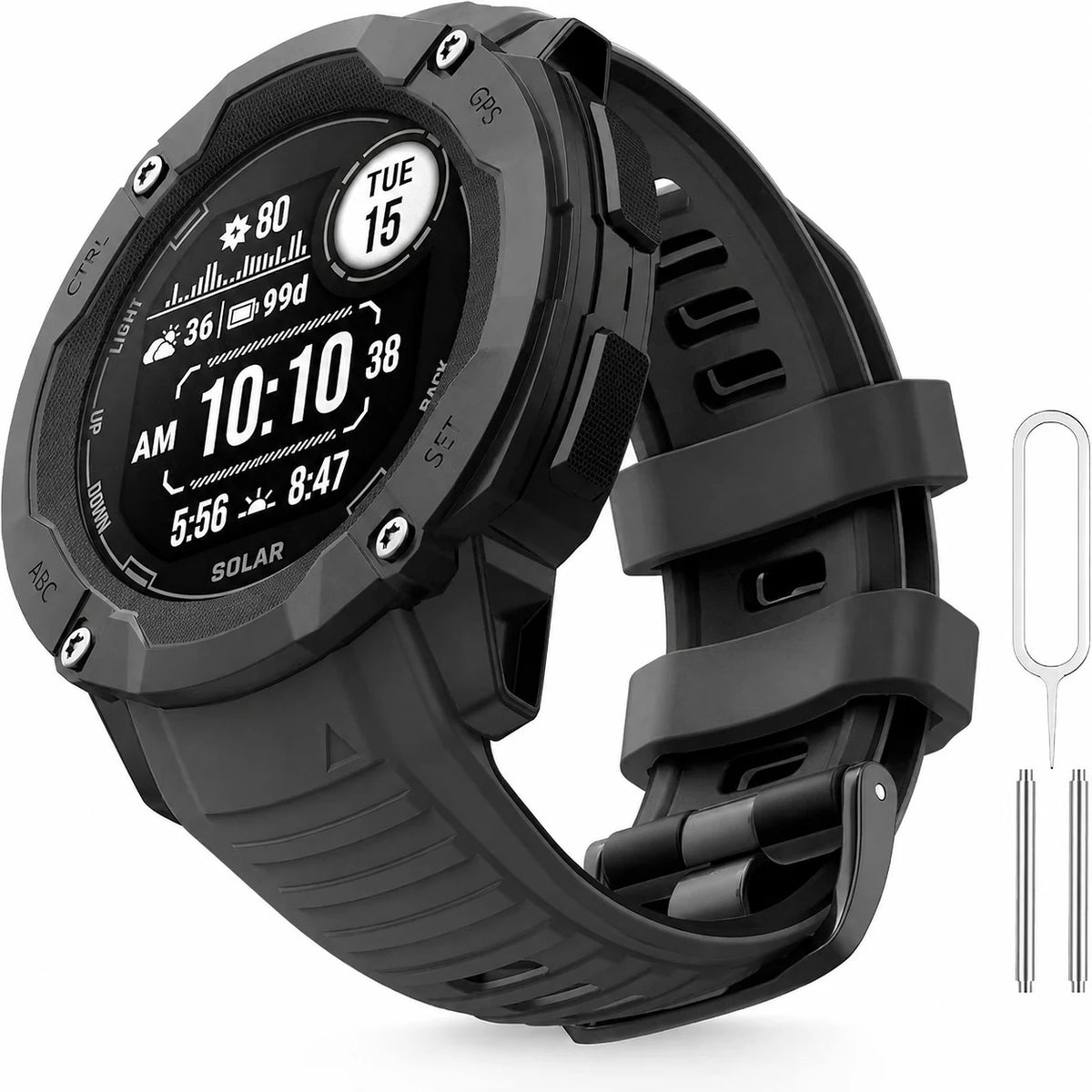 Silicone Watch Band for Garmin Instinct - 26mm
