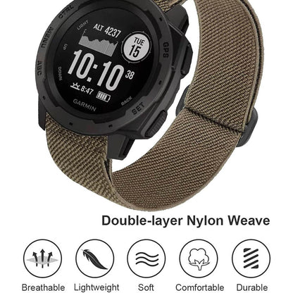 Nylon Hook & Loop Watch Band - 22mm - Pack of 4