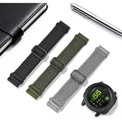 Elastic Nylon Watch Bands for Garmin - 22mm - 3 Pack