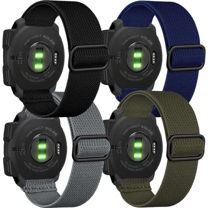 Nylon Hook & Loop Watch Band - 22mm - Pack of 4
