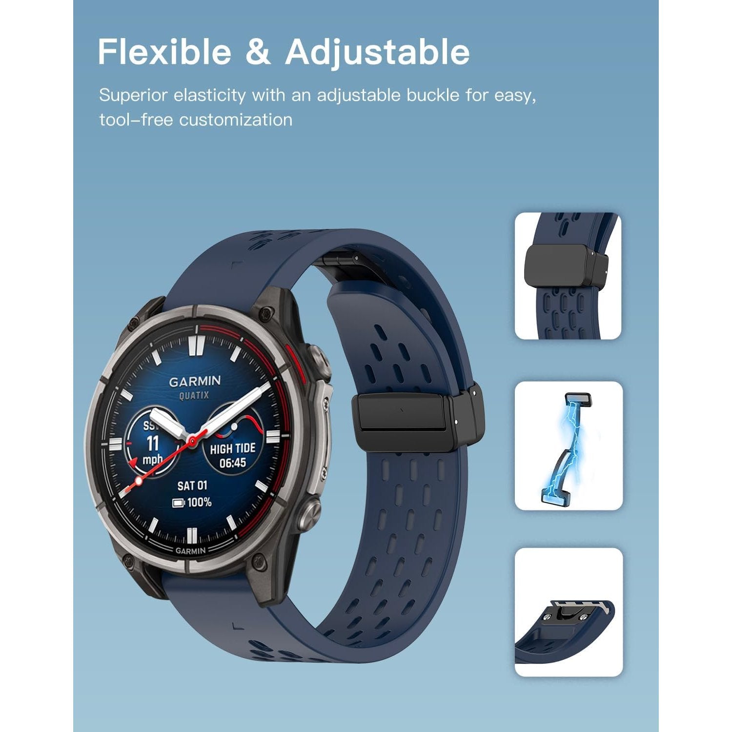 Magnetic Band for Garmin Quatix 8 51mm