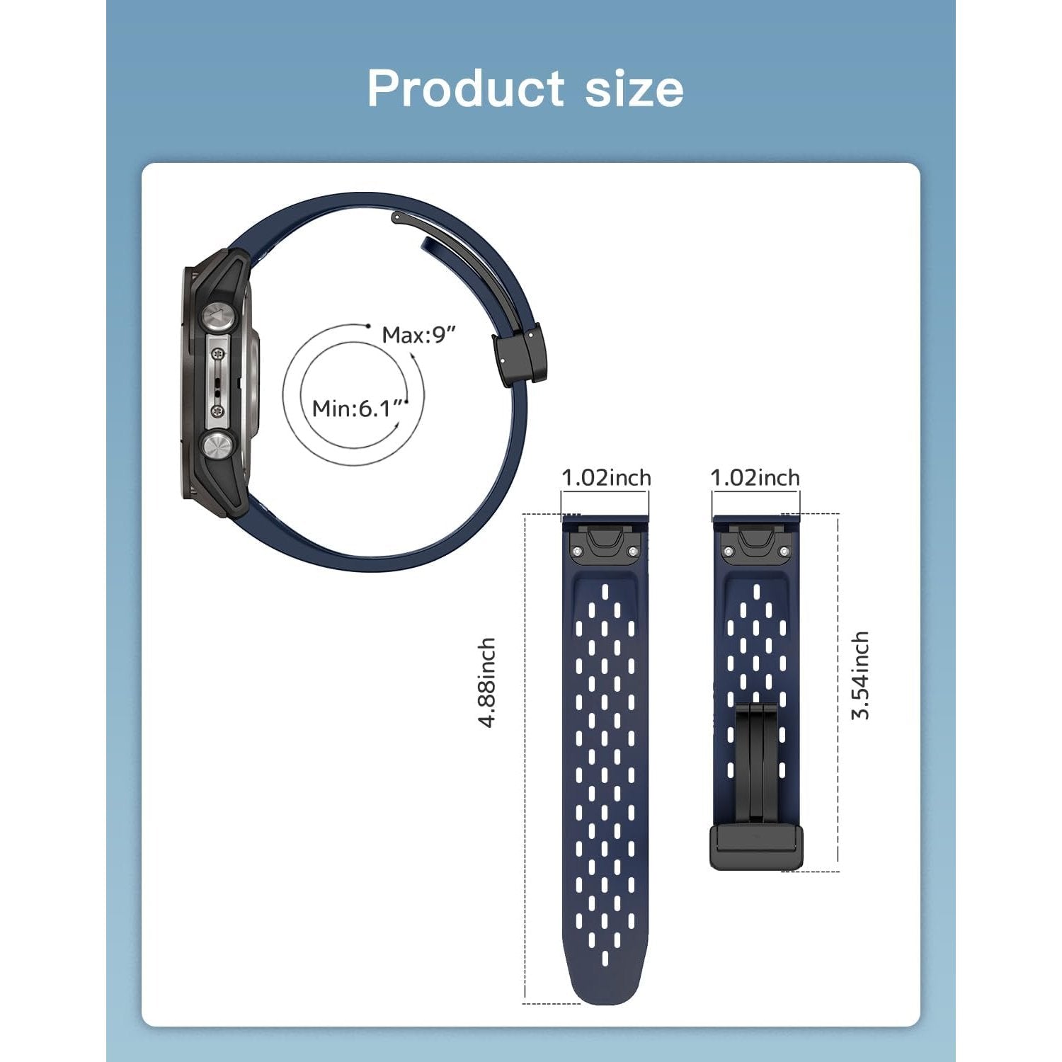 Magnetic Band for Garmin Quatix 8 51mm