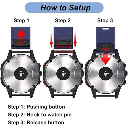 QuickFit Silicone Watch Band for Garmin - 20mm