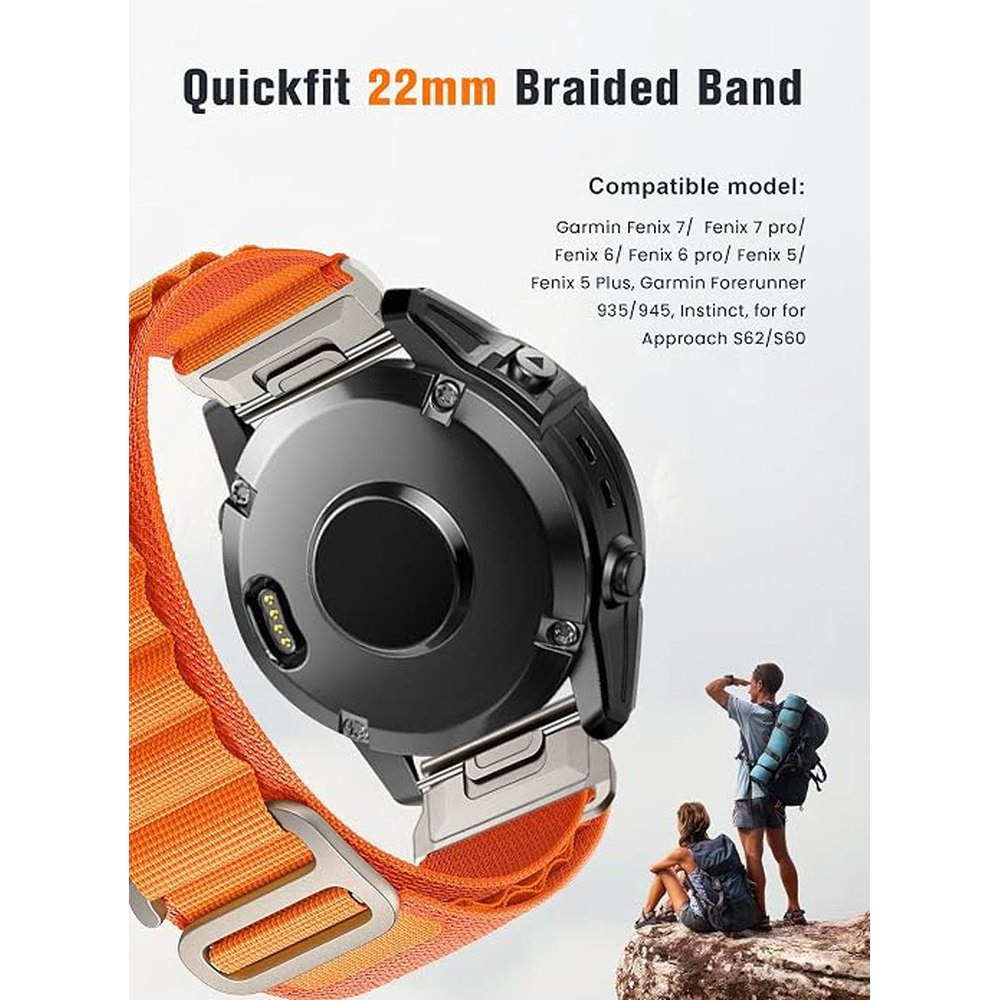 Nylon Bands Compatible with Garmin - 22mm