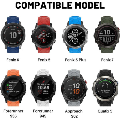 QuickFit Silicone Watch Band for Garmin - 22mm