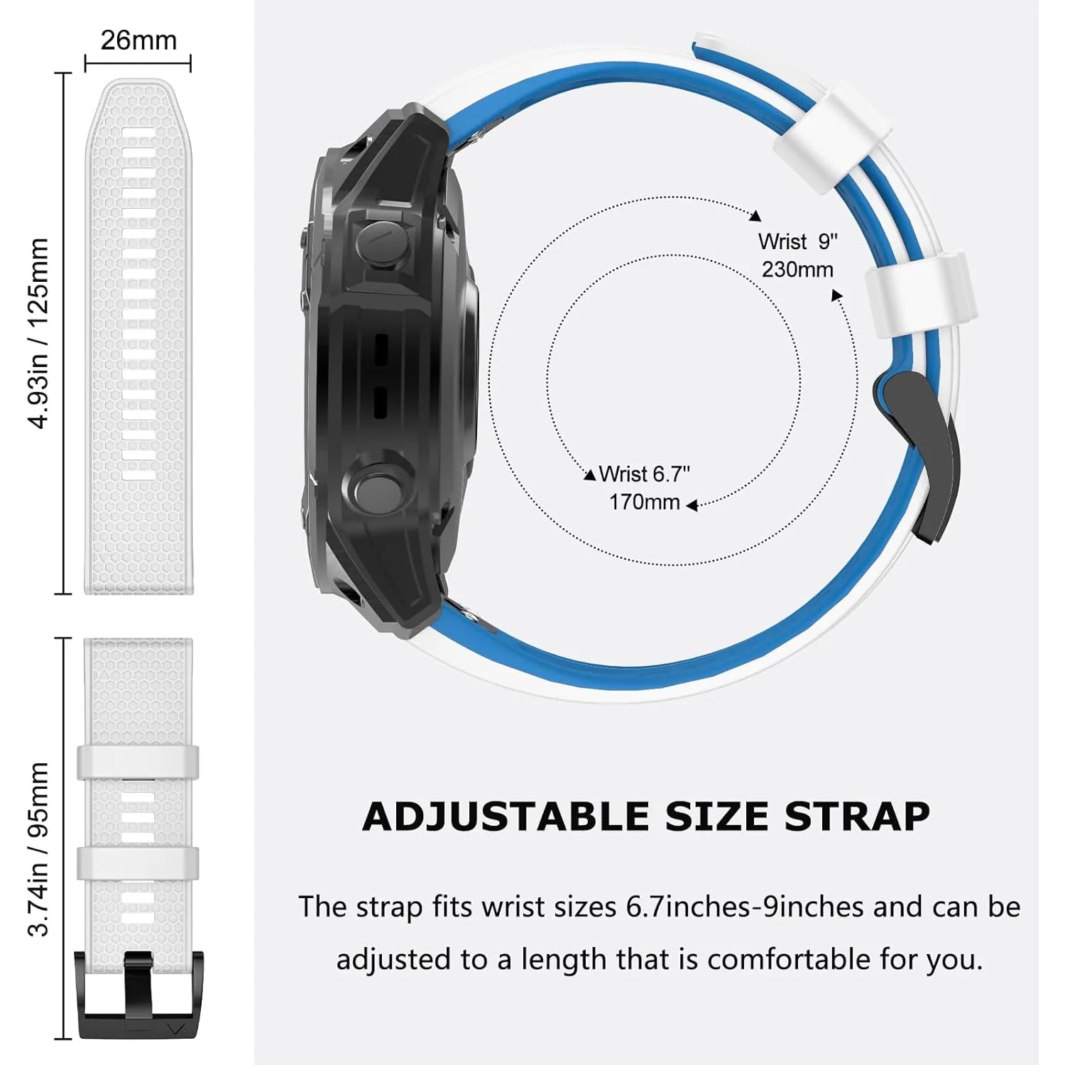 Strap for Garmin QuickFit 26mm
