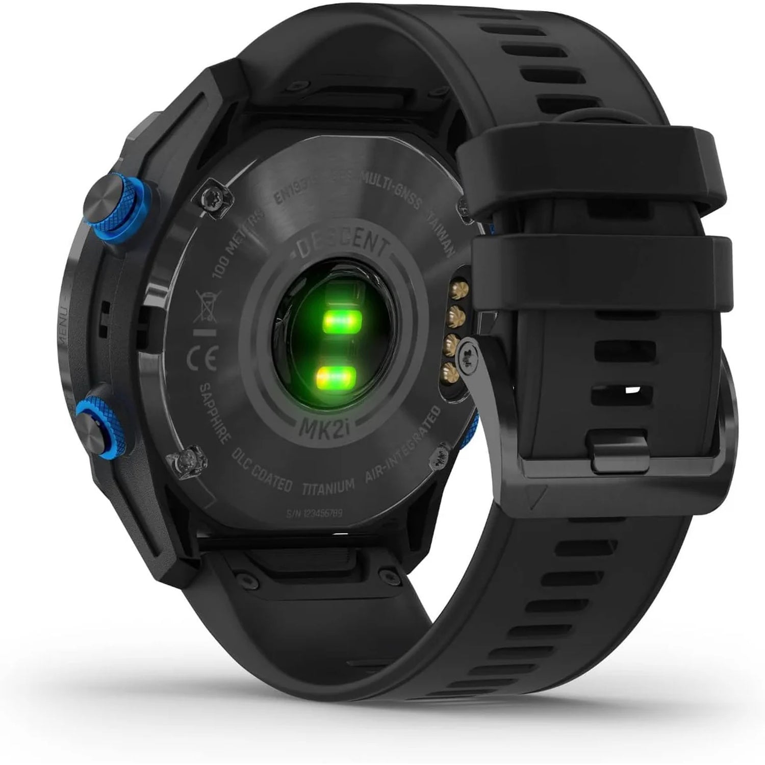 Garmin Descent Mk2i GPS dive smartwatch with white band and digital display, designed for underwater and outdoor activities.
