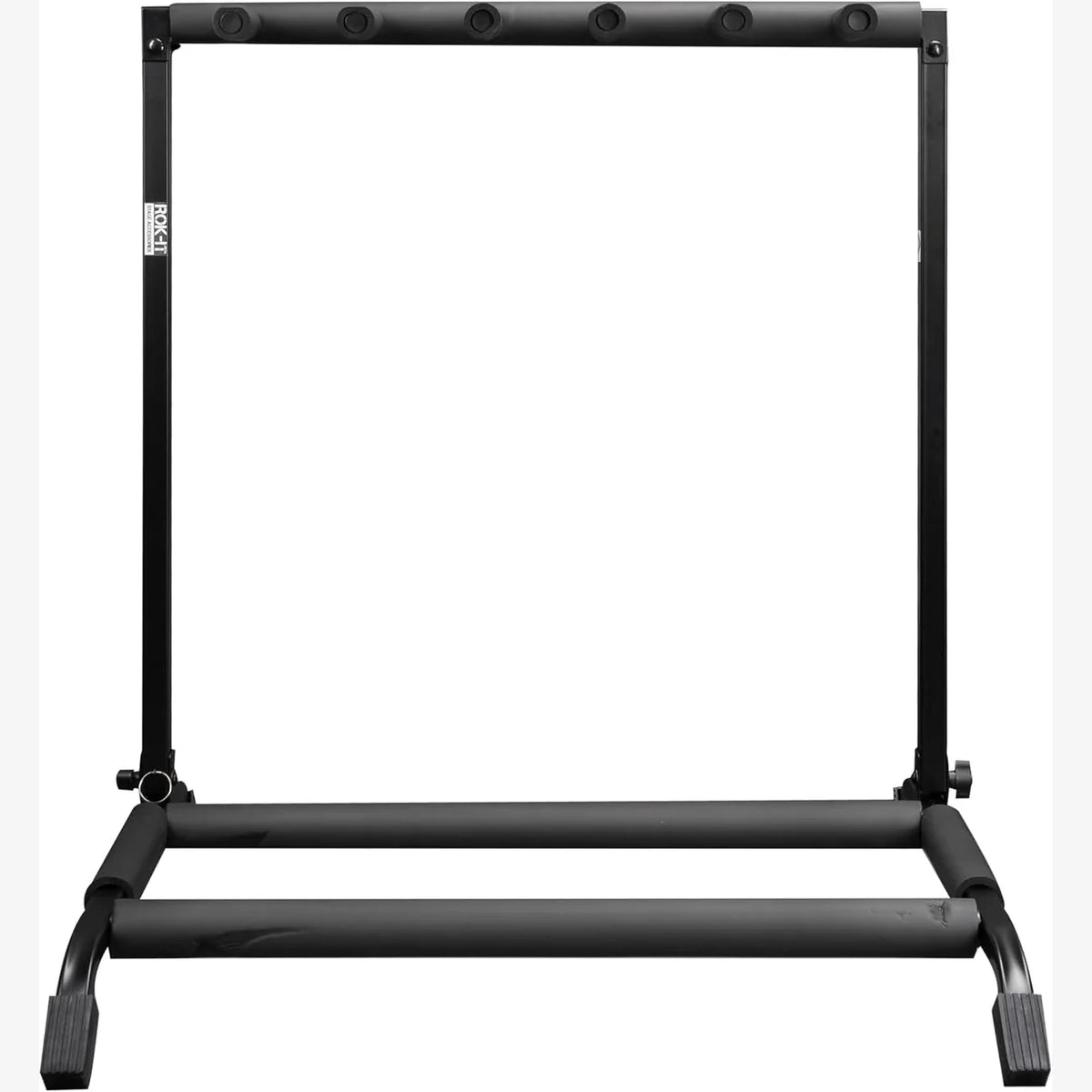 Black metal stand on a white background