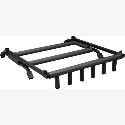 Black metal frame on a white background