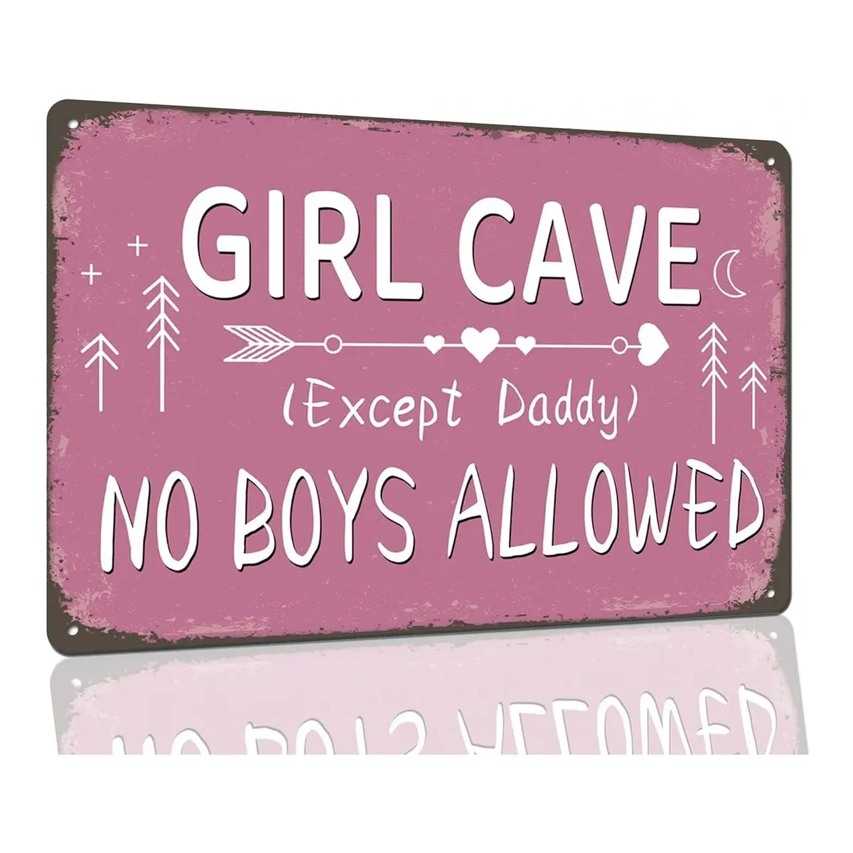 Girl Cave Tin Sign