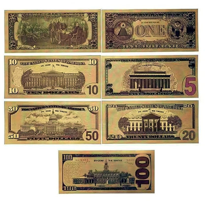Gold Plated Foil Banknotes - USD Dollars