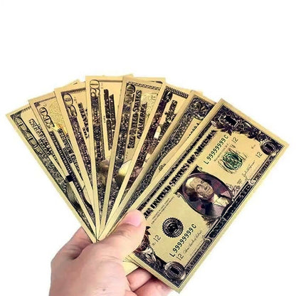 Gold Plated Foil Banknotes - USD Dollars