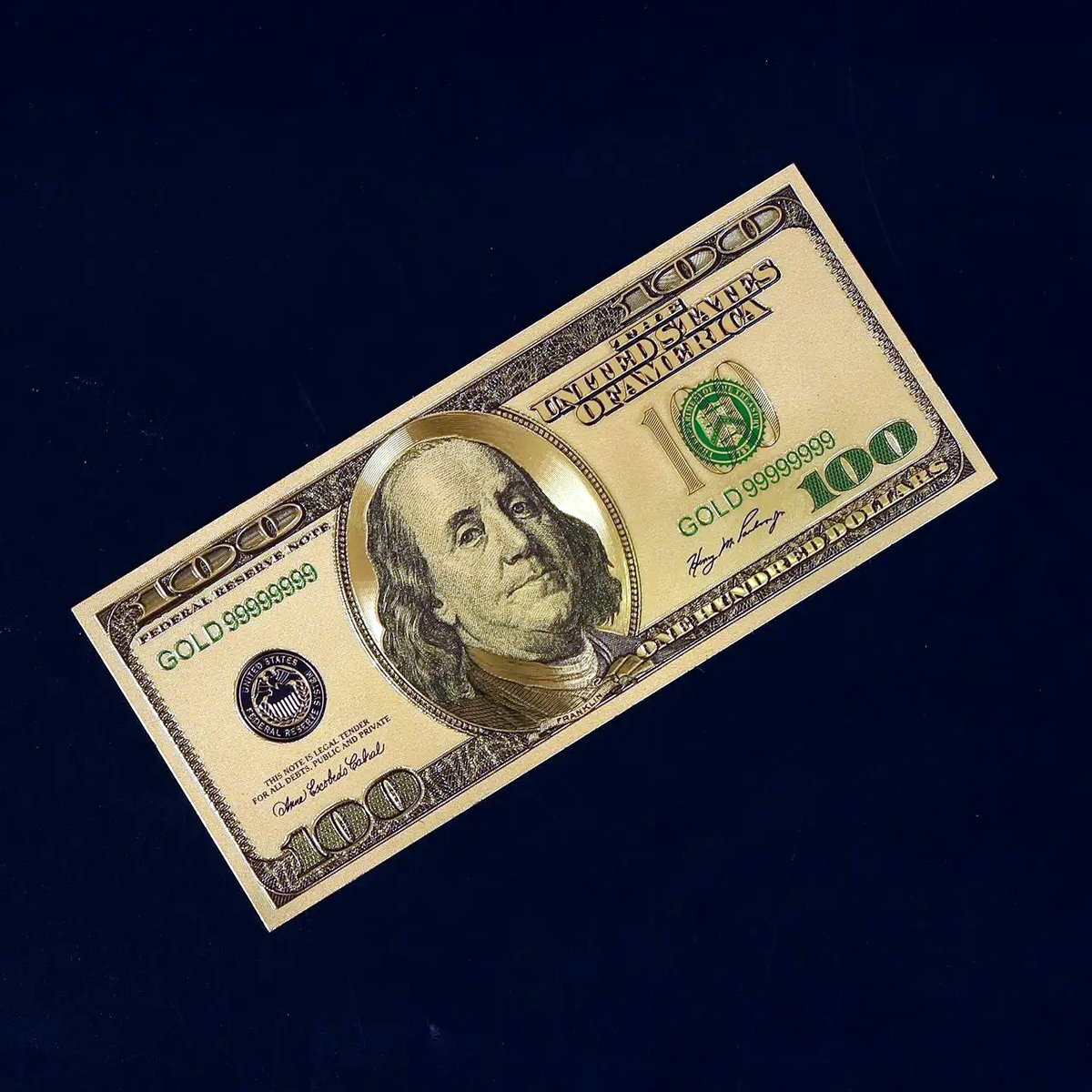 Gold Plated Foil Banknotes - USD Dollars