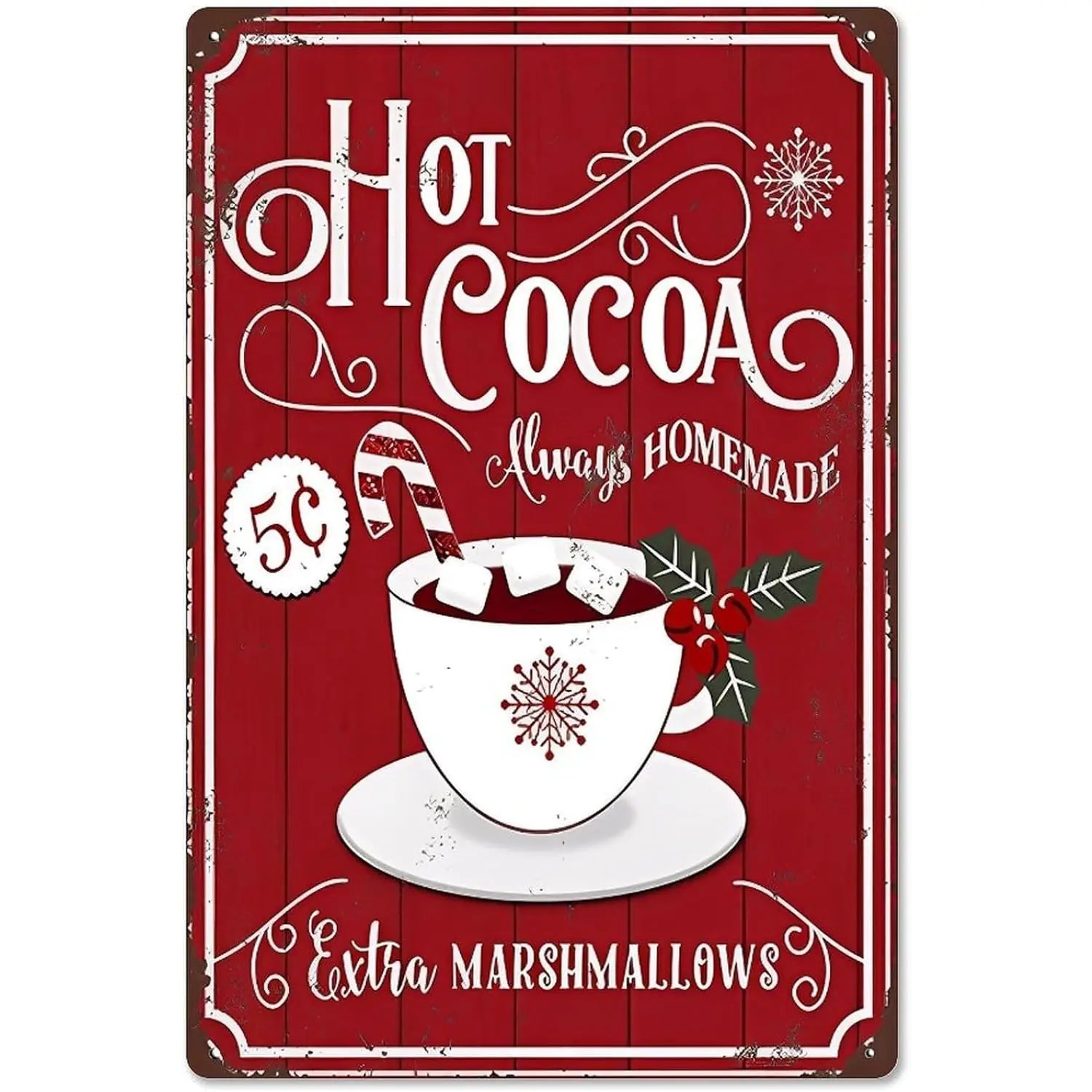 Hot Chocolate, Extra Marshmellows Tin Sign