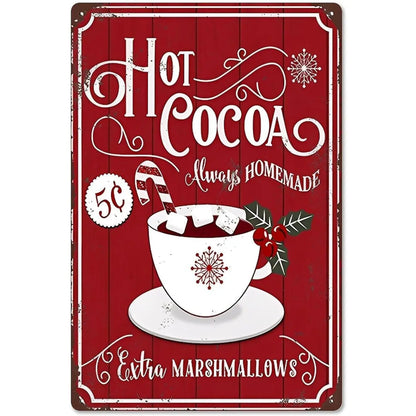 Hot Chocolate, Extra Marshmellows Tin Sign