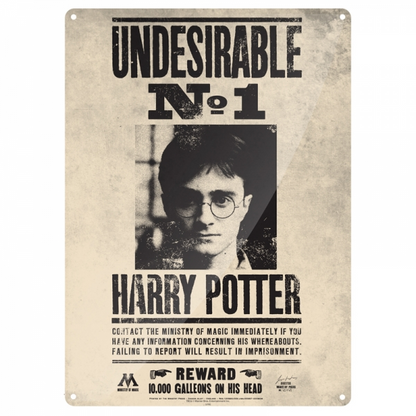Reward 10,000 Galleons Tin Sign