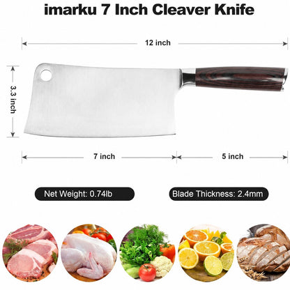 Cleaver Butcher Knife - 7"