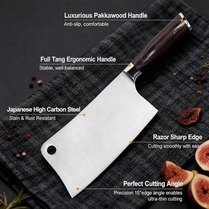Cleaver Butcher Knife - 7"