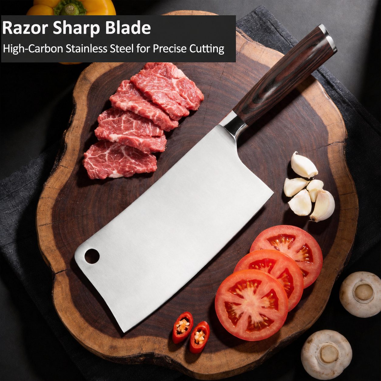 Cleaver Butcher Knife - 7"