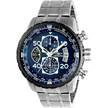 Aviator Stainless Steel Men's Quartz Watch - 48mm