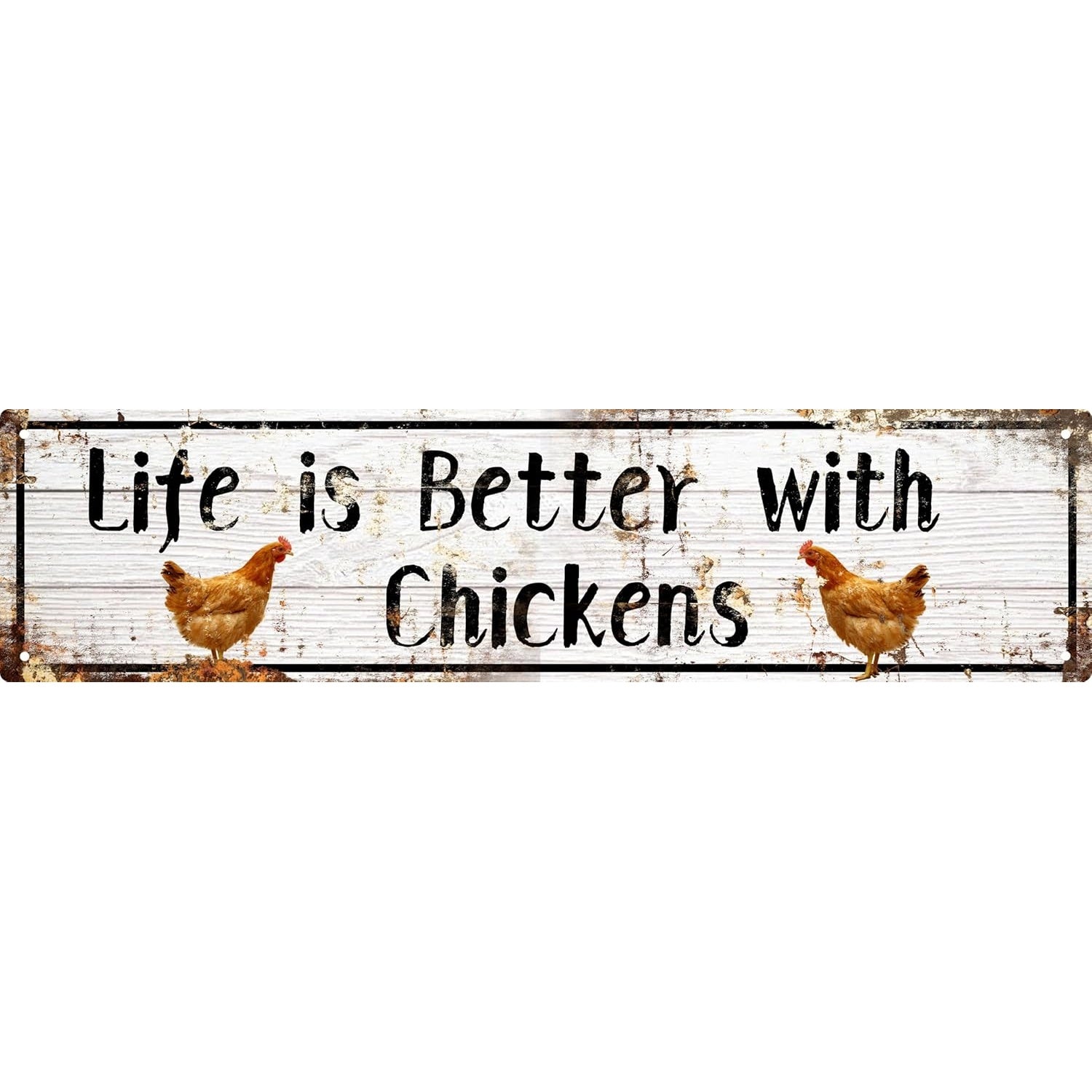 With Chickens Tin Sign