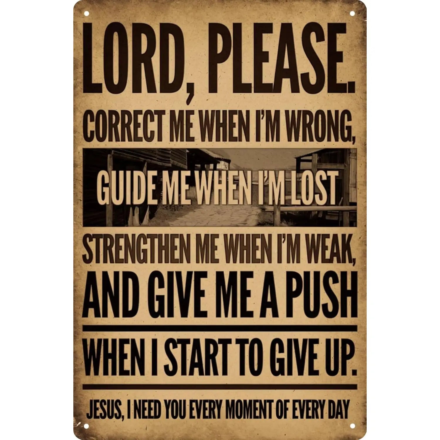 Lord Please Tin Sign