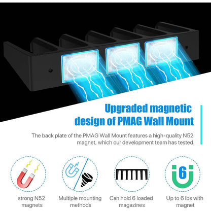 Magnetic PMAG Wall Mount & Magazine Rack
