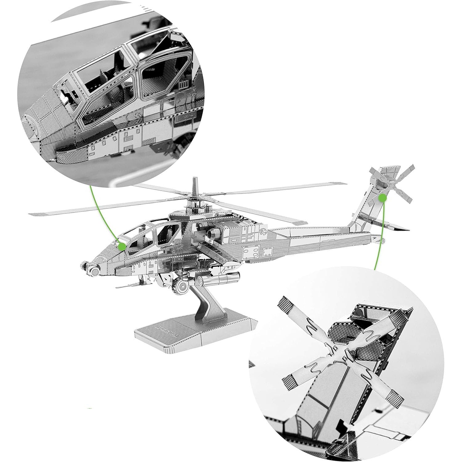 Apache AH-64 3D Metal Model Kit