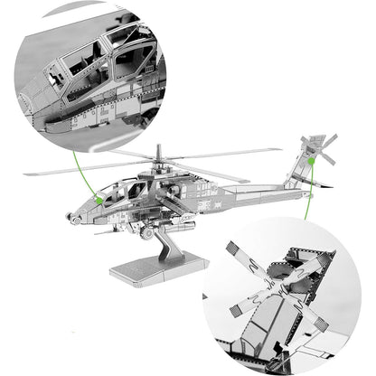 Apache AH-64 3D Metal Model Kit