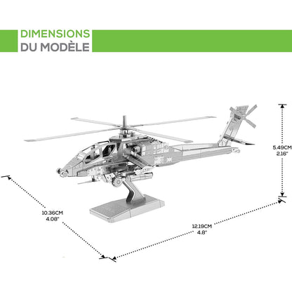 Apache AH-64 3D Metal Model Kit