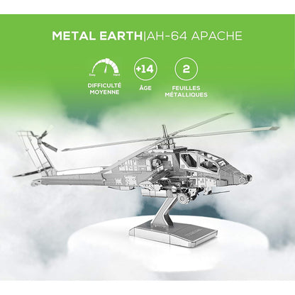 Apache AH-64 3D Metal Model Kit