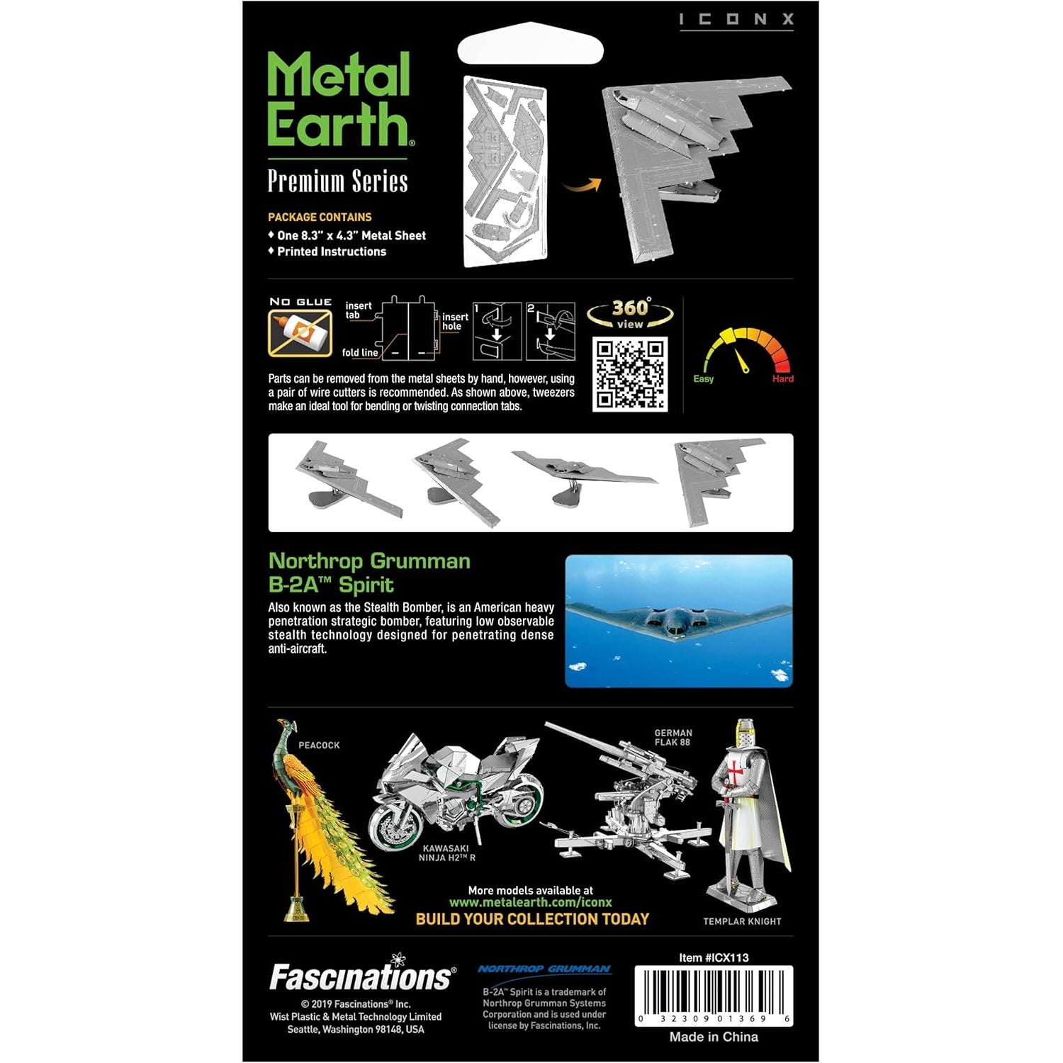 Premium Series B-2A Spirit Stealth Bomber 3D Metal Model Kit